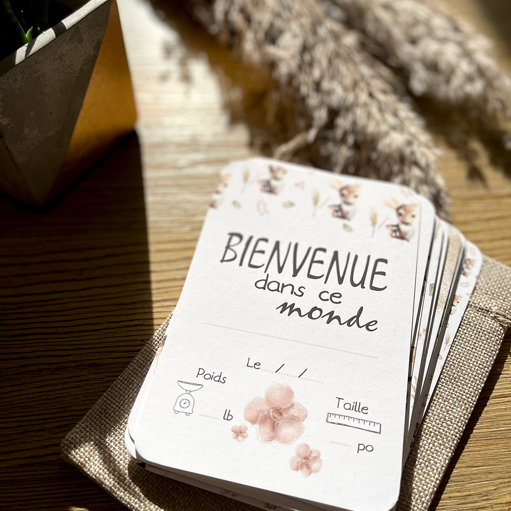 Cartes-étapes de bébé