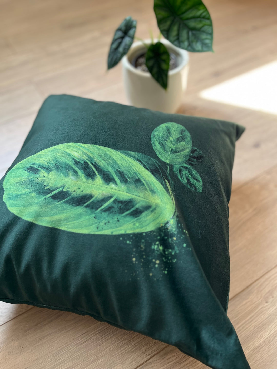 Housse de coussin · Maranta lemon lime