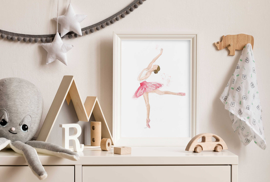Illustration - Ballerine en arabesque