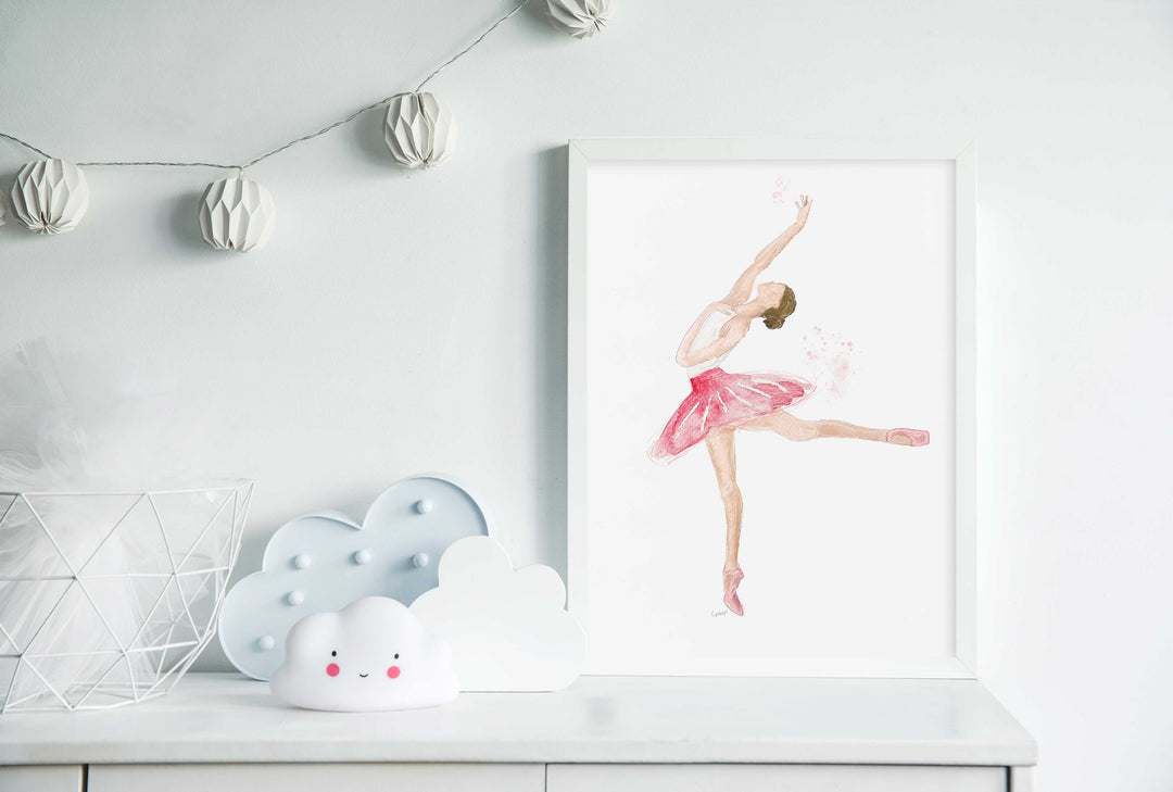 Illustration - Ballerine en arabesque