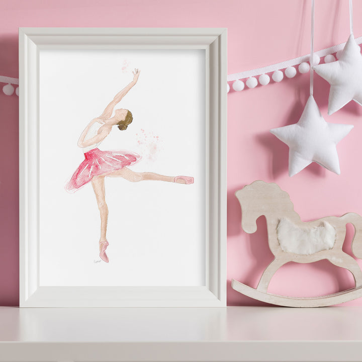 Illustration - Ballerine en arabesque