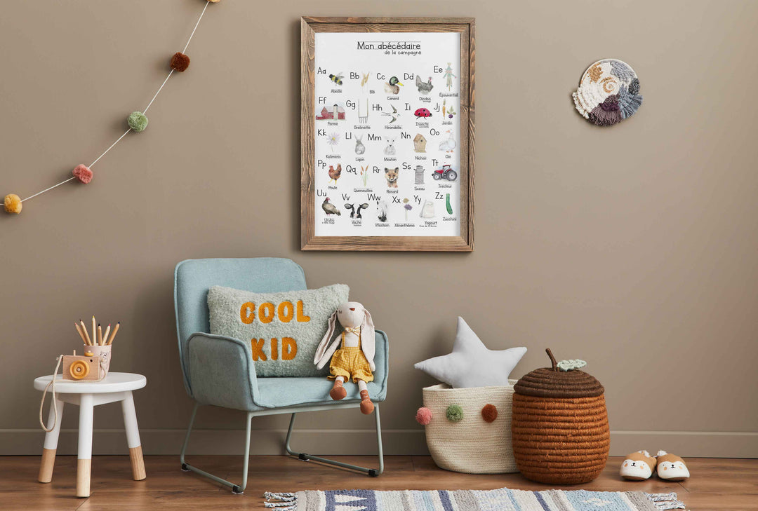 Affiche ludique: Abécédaire de la campagne