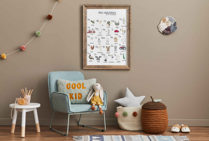 Affiche ludique: Abécédaire de la campagne