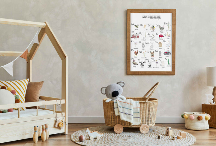 Affiche ludique: Abécédaire de la campagne