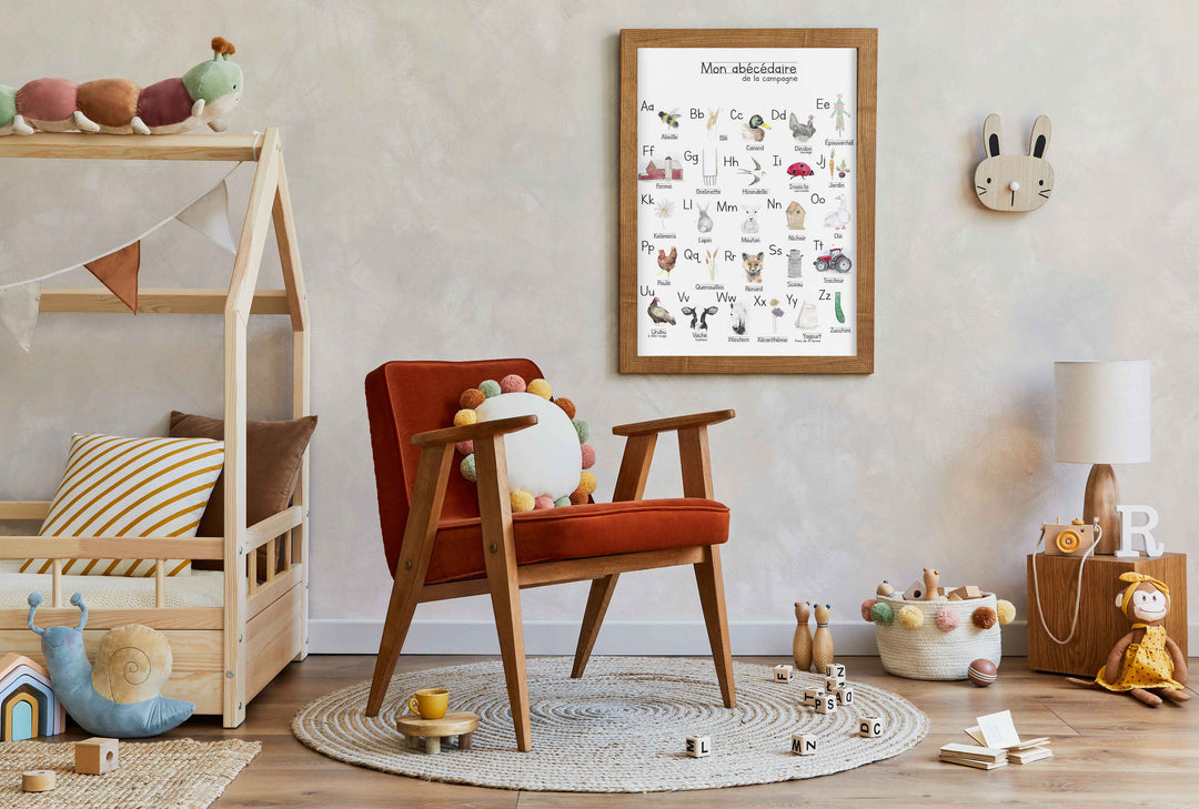 Affiche ludique: Abécédaire de la campagne