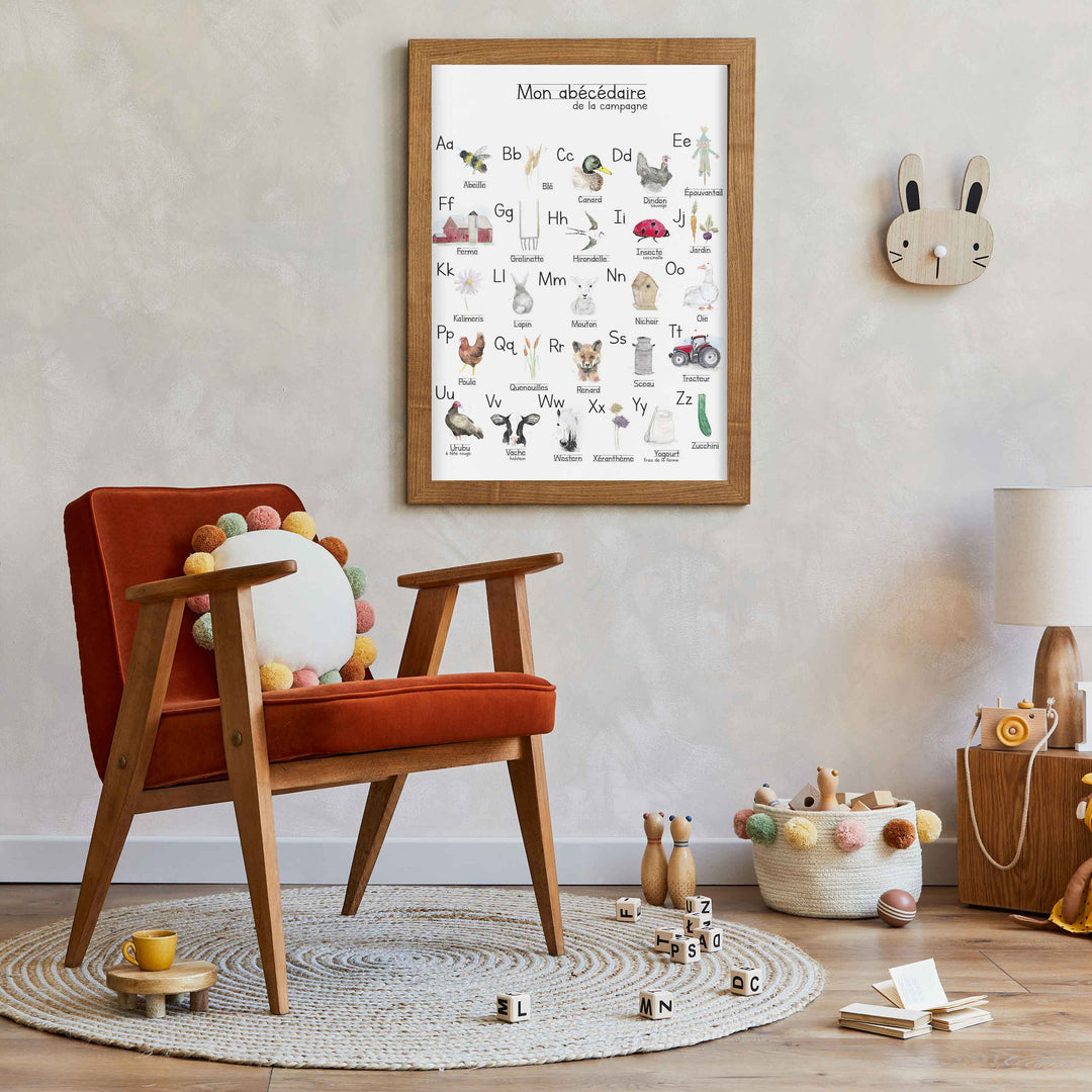 Affiche ludique: Abécédaire de la campagne