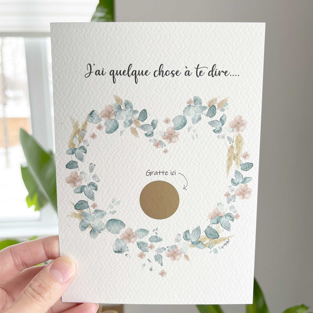 Carte à gratter personnalisable - annonce d'une grande nouvelle