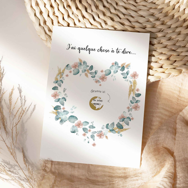 Carte à gratter personnalisable - annonce d'une grande nouvelle