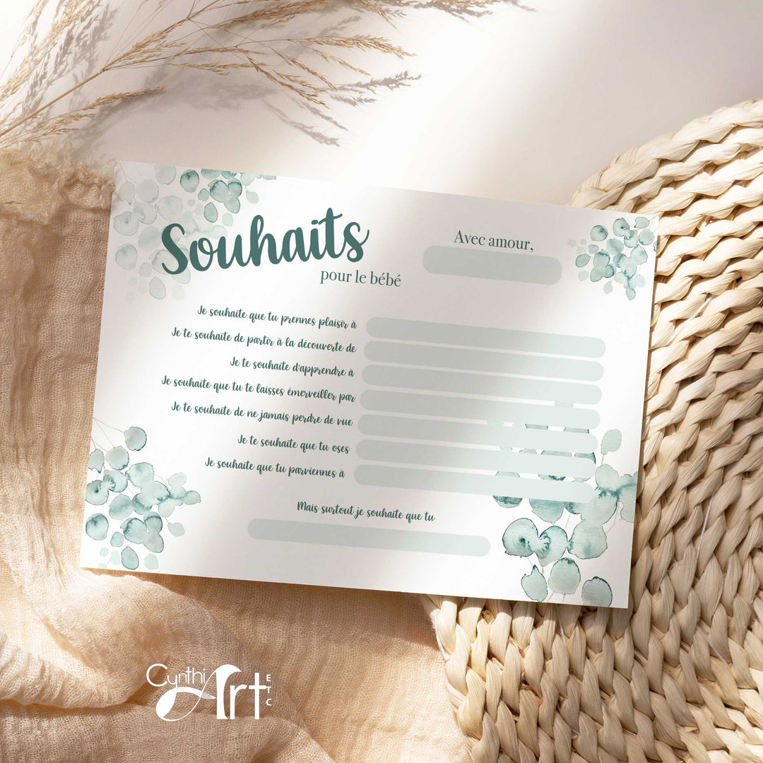 Duo : Cartons les prédictions et souhaits de bébé eucalyptus (version numérique seulement)