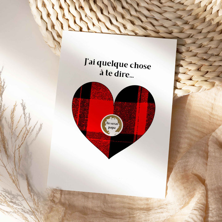 Carte à gratter - Annonce grossesse - Tu seras papa !