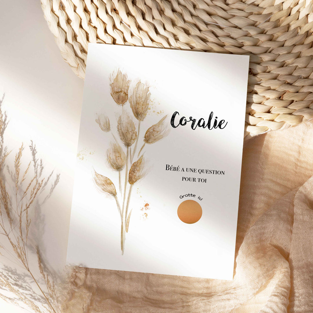 Carte à gratter personnalisable - Veux-tu être ma marraine?