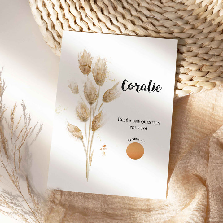 Carte à gratter personnalisable - Veux-tu être ma marraine?