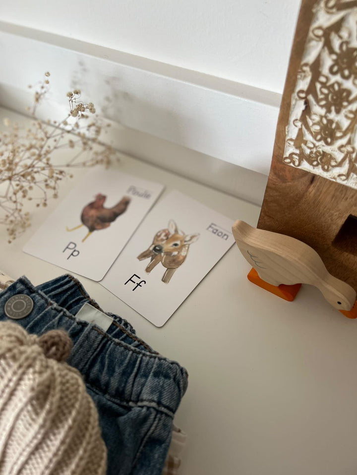 Cartes à lettres - Alphabet et nom des animaux