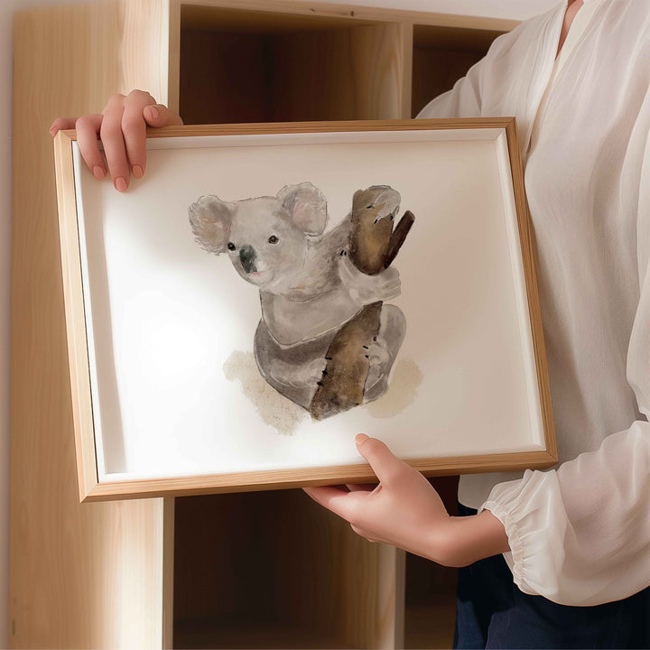 Affiche - animaux d'Australie - koala curieux