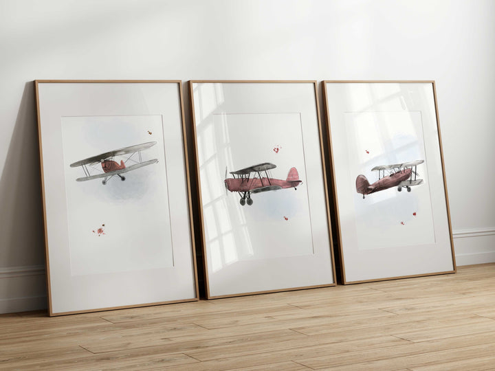 Ensemble affiches avion - Aventure dans les nuages