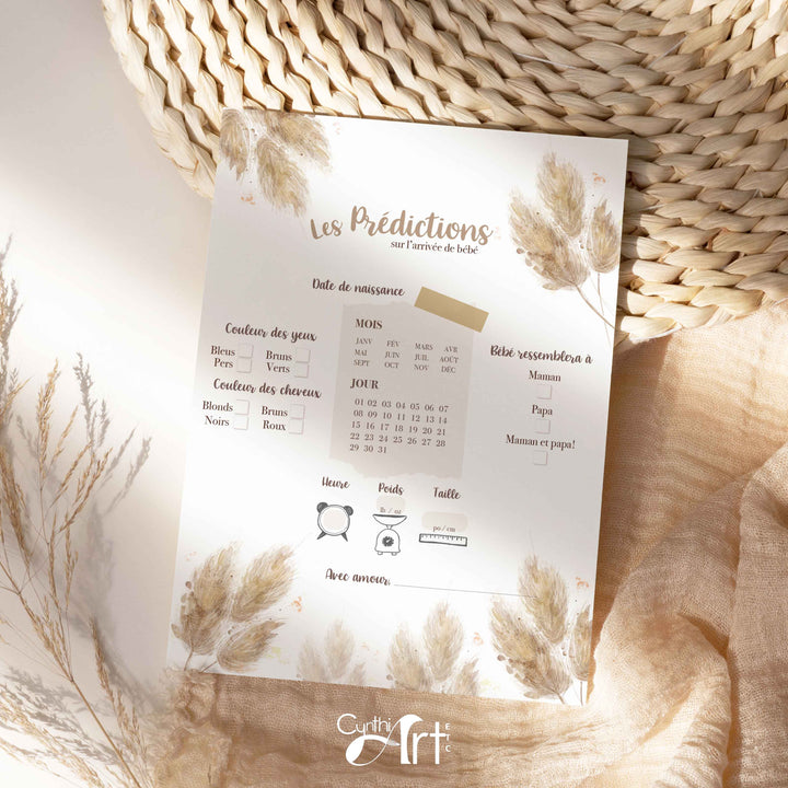 Duo : Cartons les prédictions et souhaits de bébé pampas (version numérique seulement)