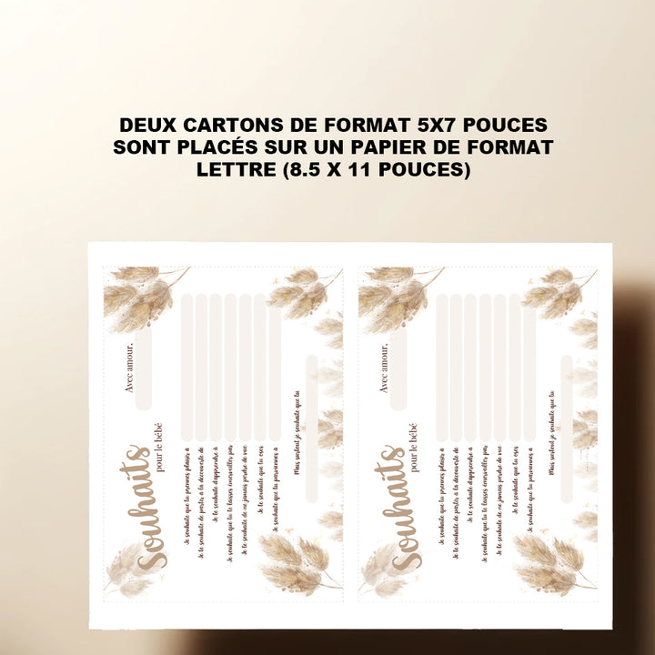 Duo : Cartons les prédictions et souhaits de bébé pampas (version numérique seulement)