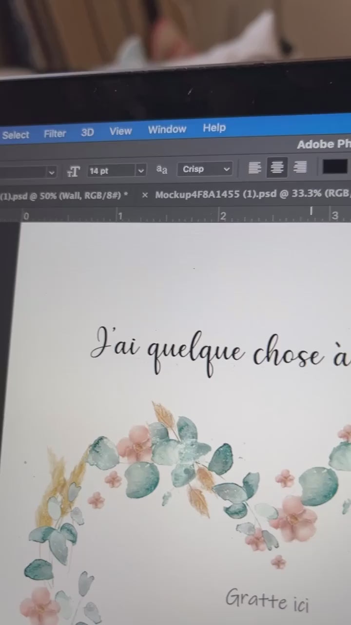 Carte à gratter personnalisable - annonce d'une grande nouvelle