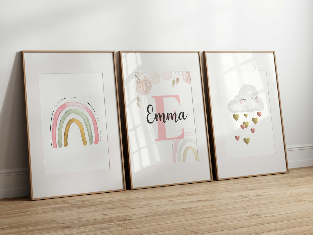 Ensemble affiches -  Arc-en-ciel et nuages