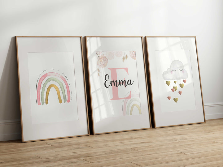 Ensemble affiches -  Arc-en-ciel et nuages