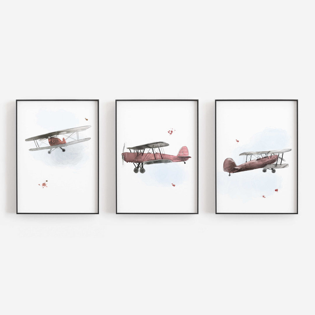 Ensemble affiches avion - Aventure dans les nuages