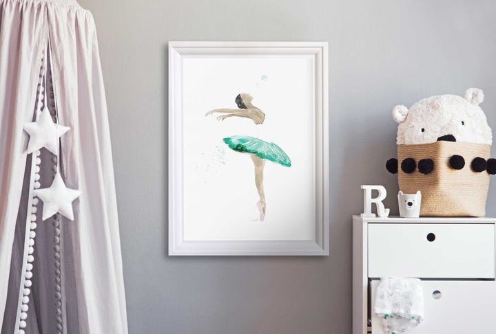Illustration - Ballerine et son tutu vert
