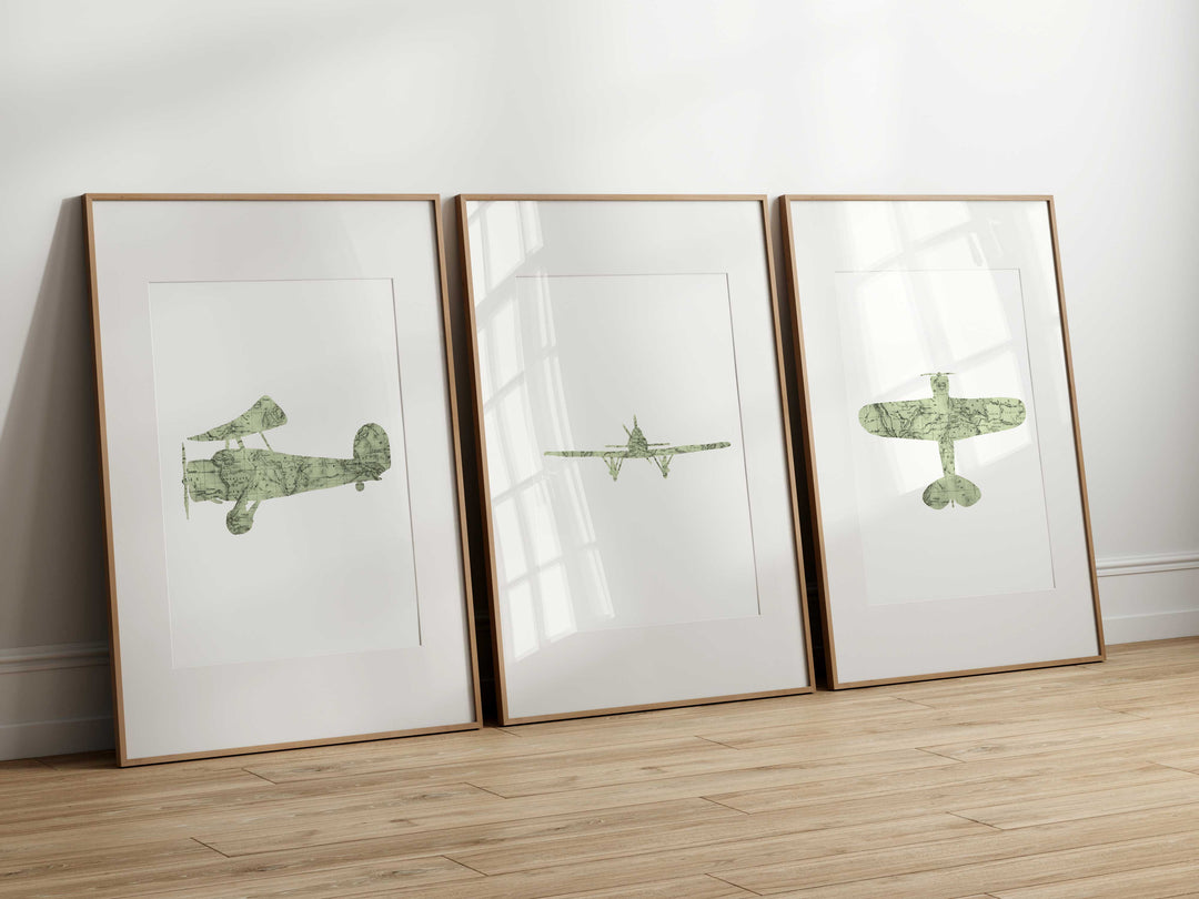 Ensemble d'affiches avion - Explorer le monde ancien