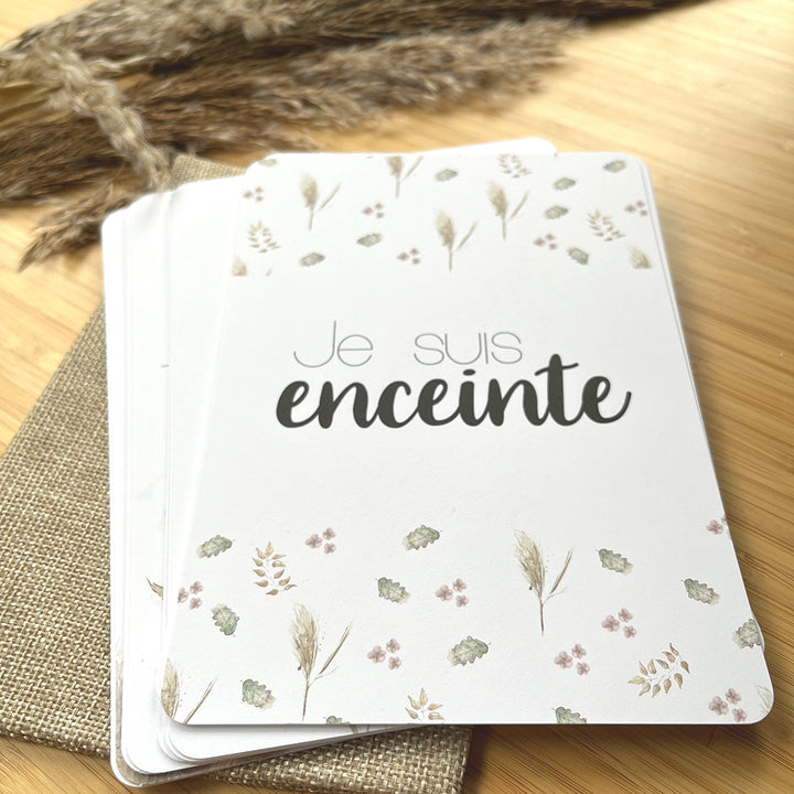 Cartes-étapes - Ma grossesse, Pampas et feuillage