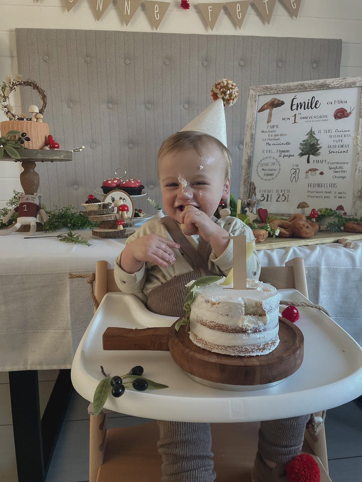 Affiche premier anniversaire champignons