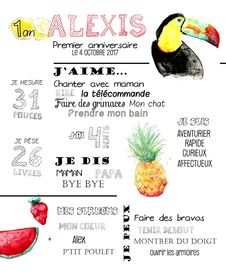 Affiche premier anniversaire ''Air tropical''