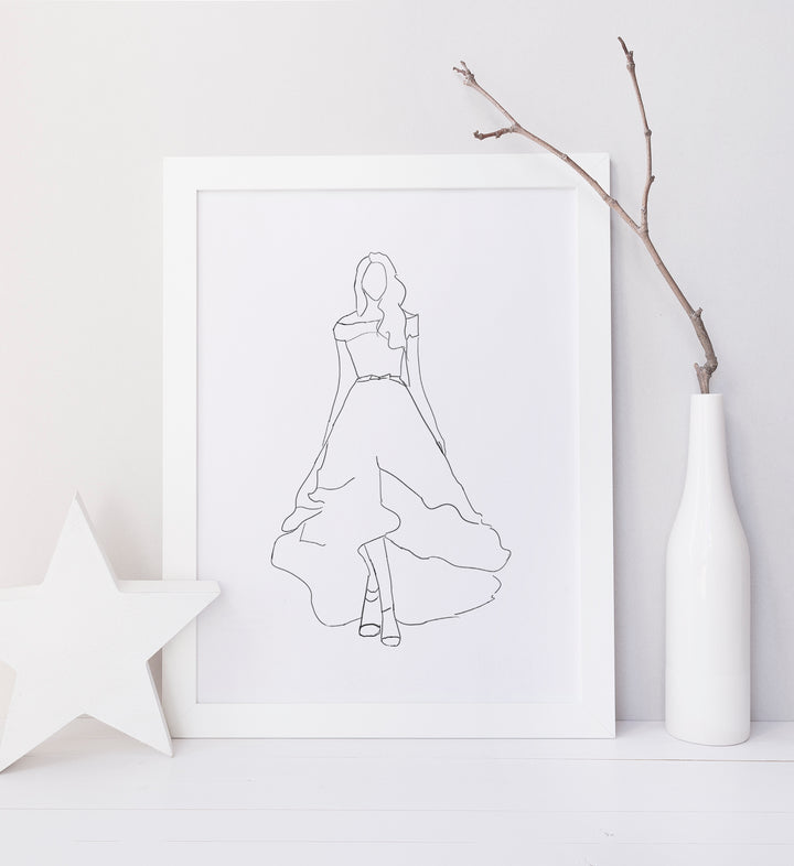 Ensemble d'affiches robe de princesses