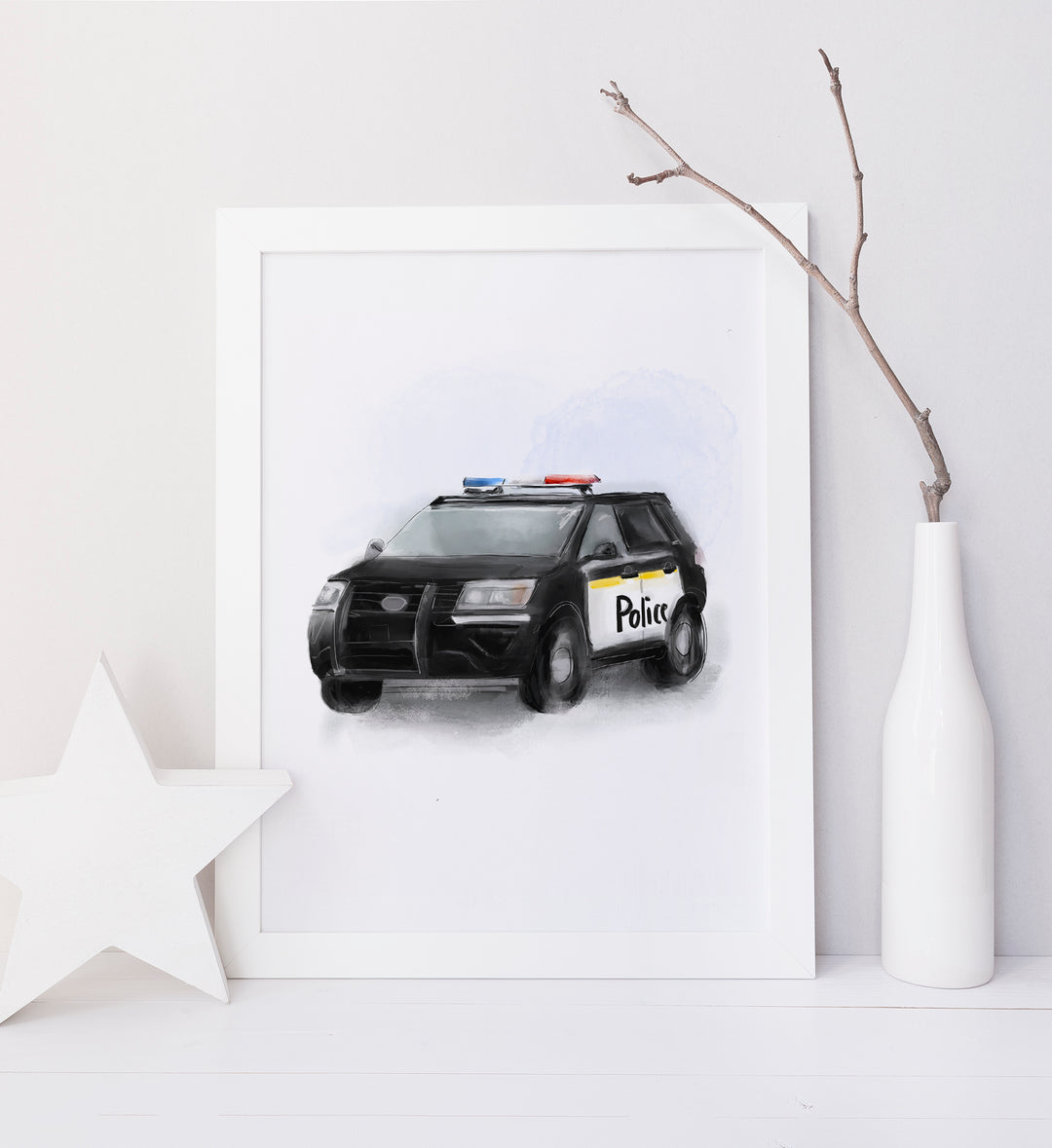 Illustration - Véhicule d'urgence - Voiture de police