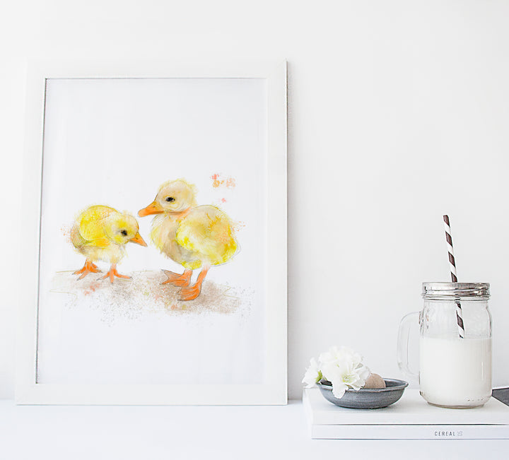 Illustration - Animaux de la ferme - Poussins