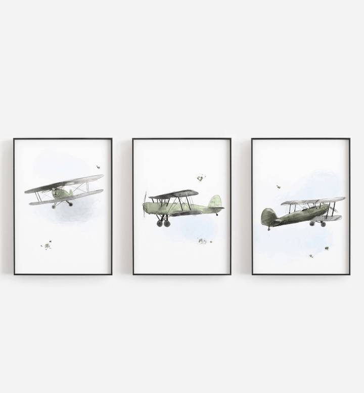 Ensemble affiches avion - Aventure dans les nuages