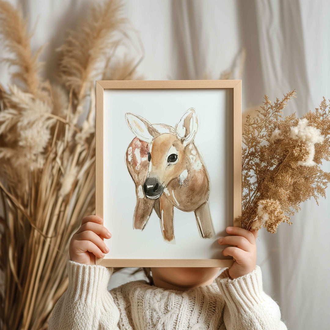 Wall print - Curious little deer