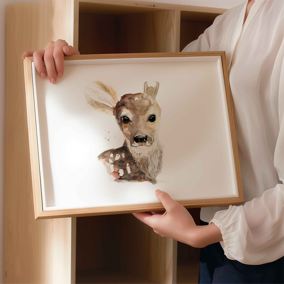 Wall poster - Gentle deer with a tender gaze