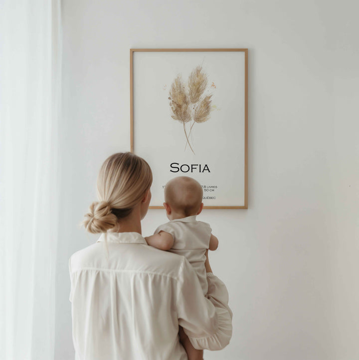 Birth poster - Pampas trio