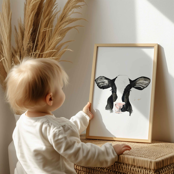 Illustration - animaux de la ferme - Vache holstein