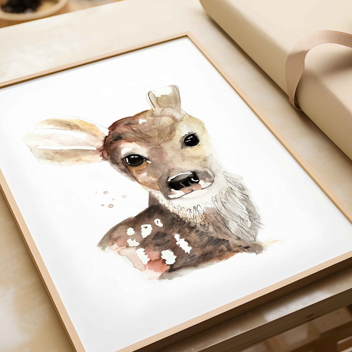 Wall poster - Gentle deer with a tender gaze