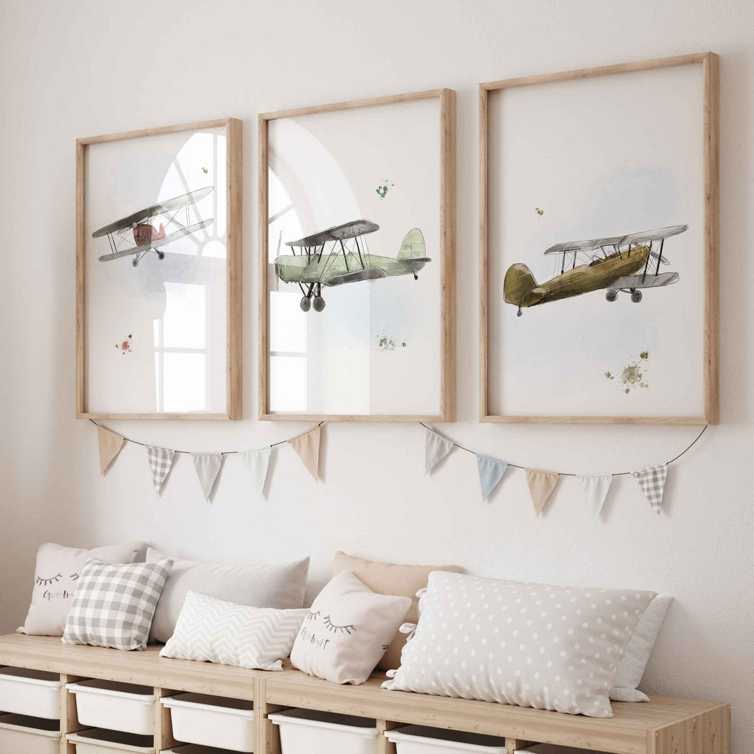 Airplane poster set - Adventure in the clouds