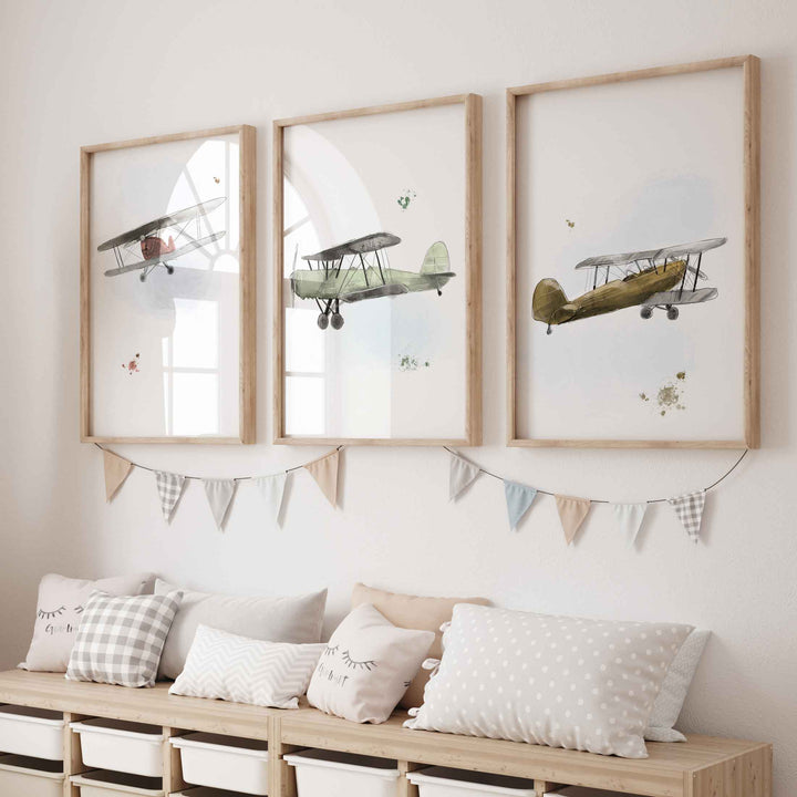 Airplane poster set - Adventure in the clouds