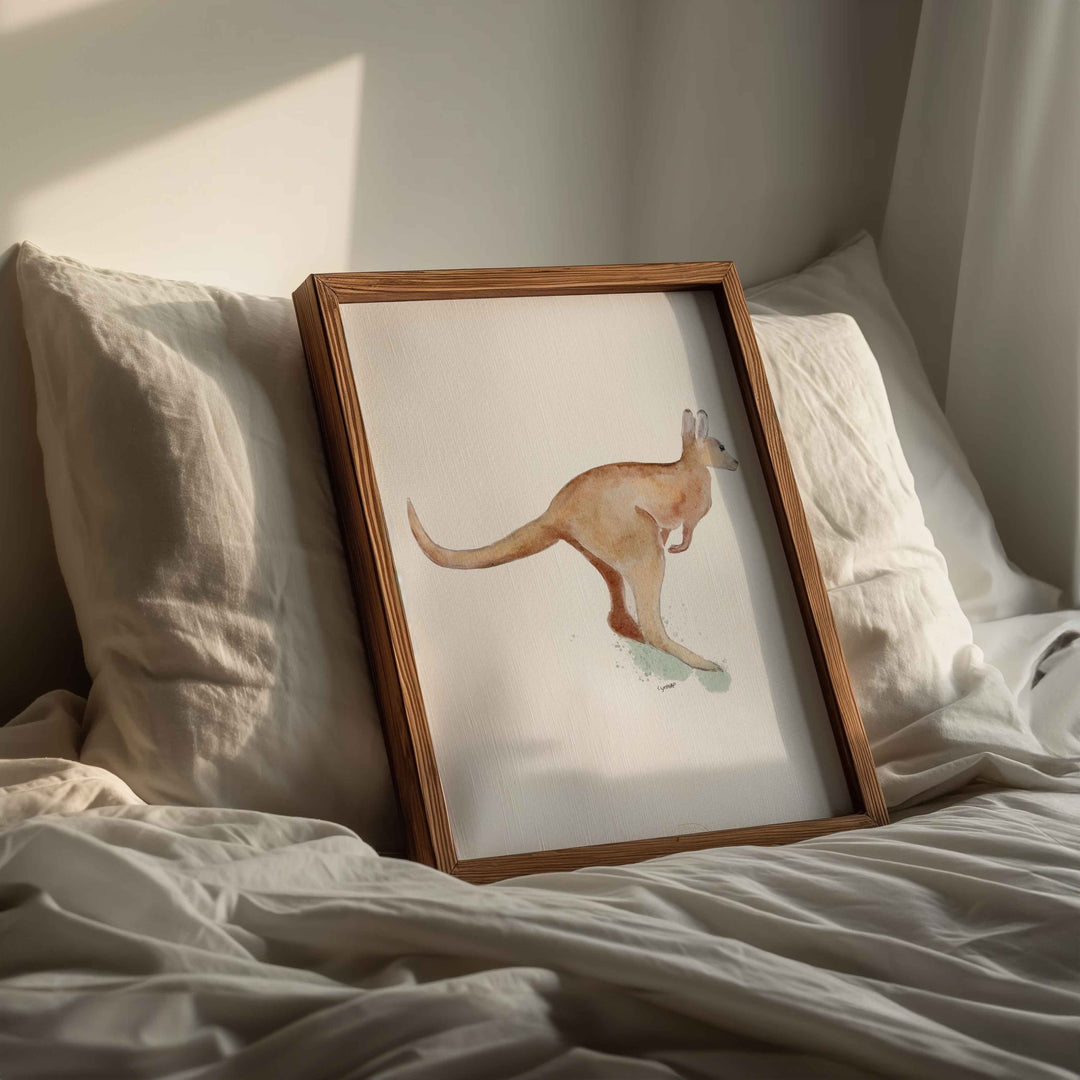 Print - Animals of Australia - Leaping Kangaroo