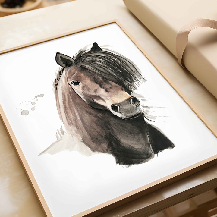 Illustration - animaux de la ferme - jeune cheval
