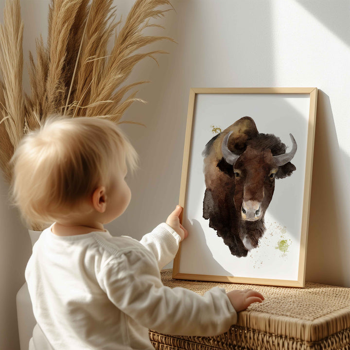 Illustration - animaux de la ferme - Le grand bison