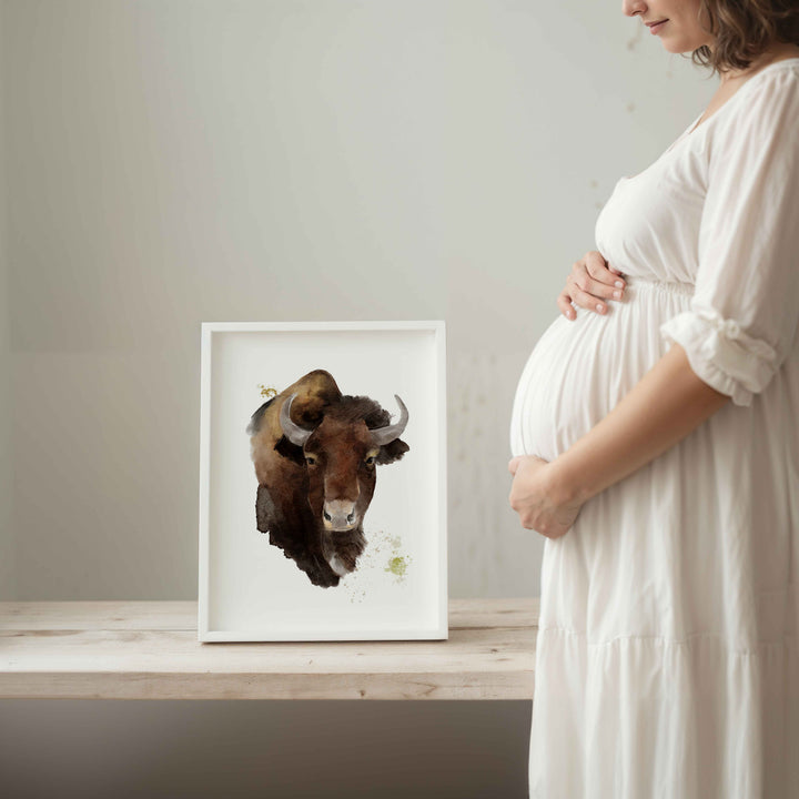 Illustration - animaux de la ferme - Le grand bison