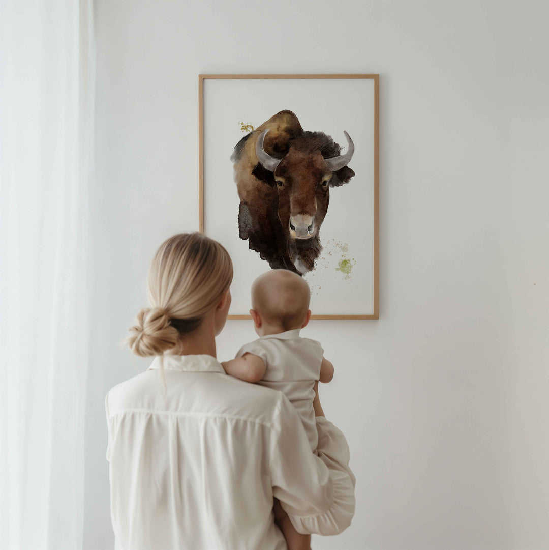 Illustration - animaux de la ferme - Le grand bison