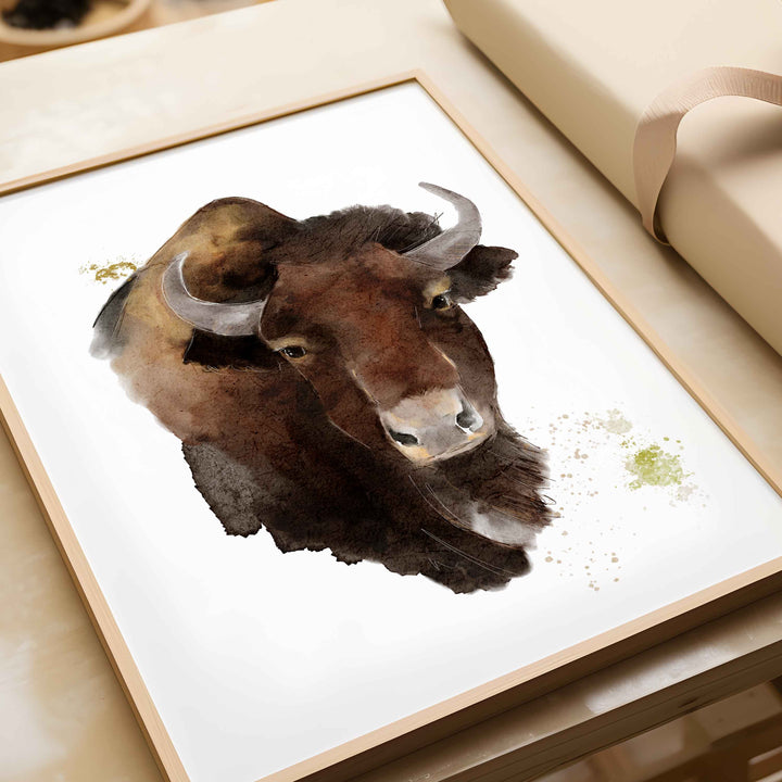 Illustration - animaux de la ferme - Le grand bison