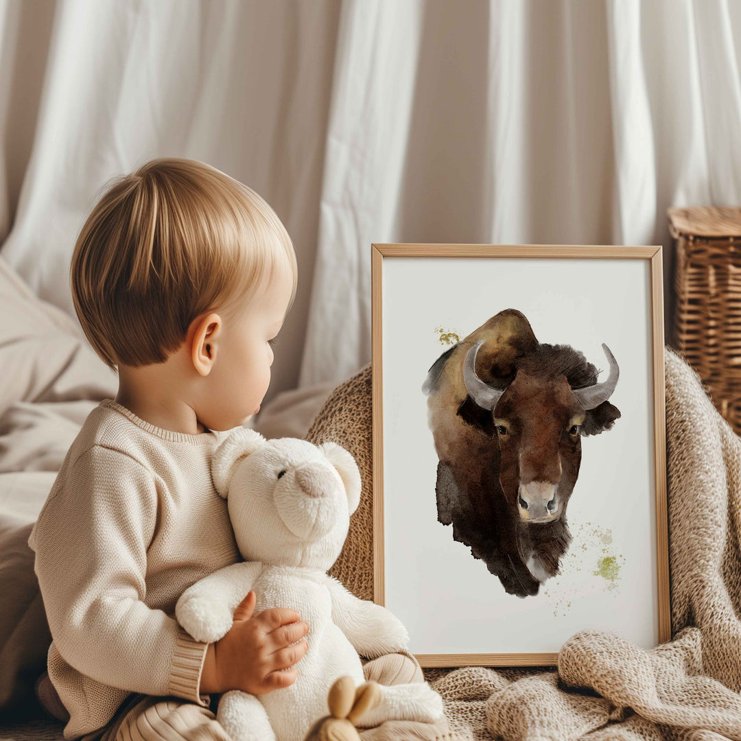 Illustration - animaux de la ferme - Le grand bison