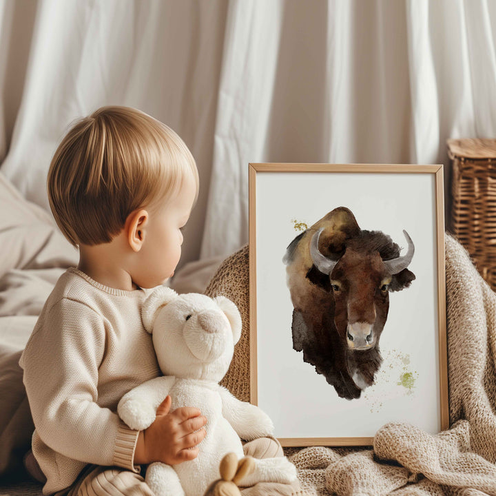 Illustration - animaux de la ferme - Le grand bison