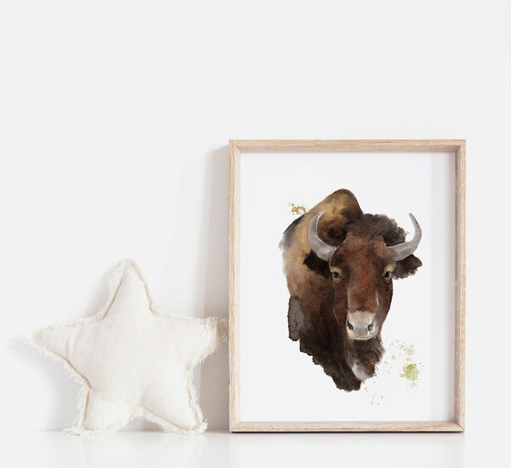 Illustration - animaux de la ferme - Le grand bison